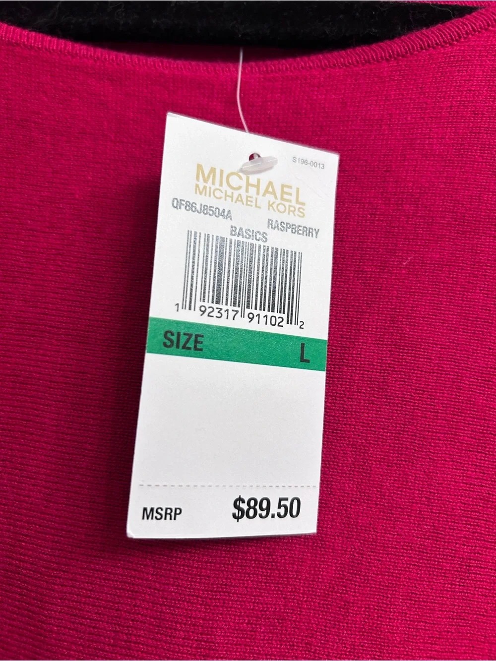 Michael Kors Women's Hot Pink Long-Sleeve Tunic Top